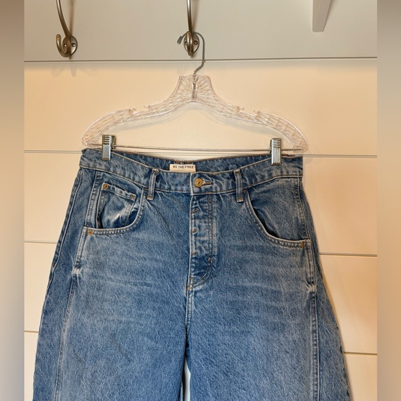 Free People We The Free Good Luck Mid-Rise Barrel Jeans 30 - Picture 4 of 10